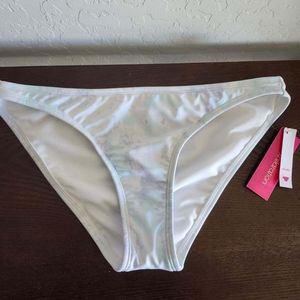 NWT Marbled White, Blue, Purple Bikini Bottoms Womans Size Small/Med Xhilaration